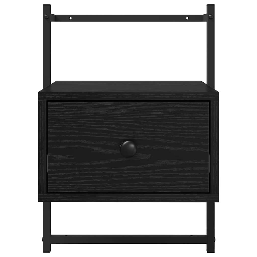Nachttisch 2 Stk. Schwarz Eichen-Optik 35 x 30 x 51 cm