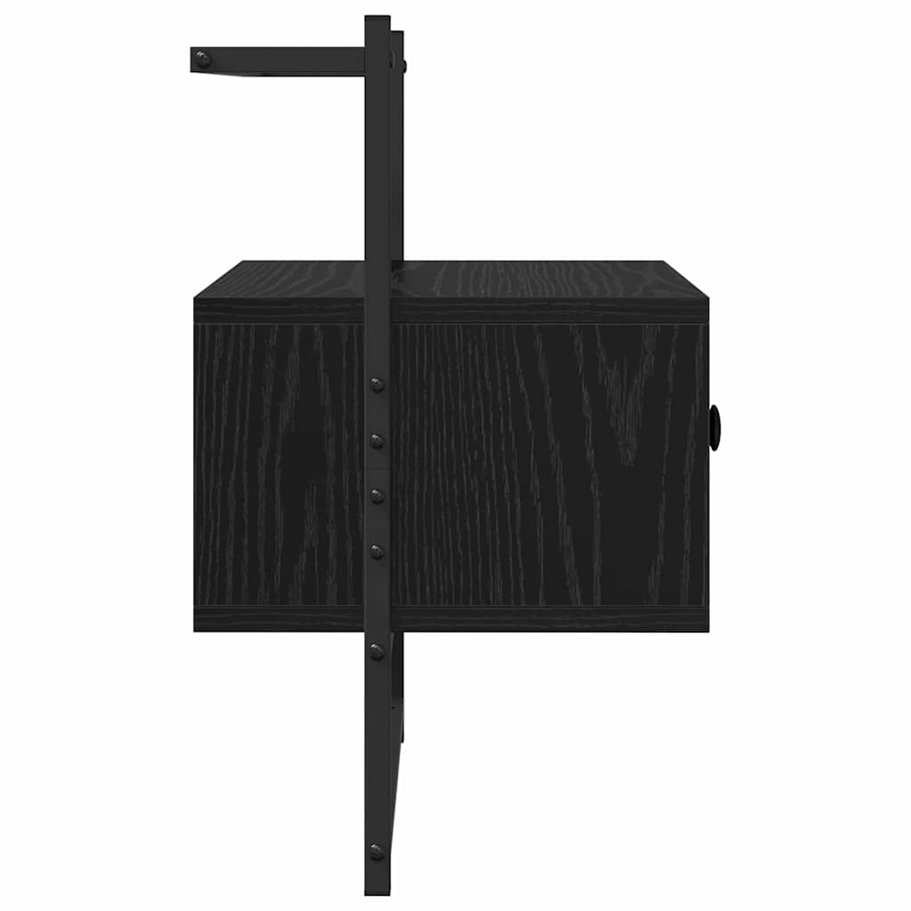 Nachttisch 2 Stk. Schwarz Eichen-Optik 35 x 30 x 51 cm