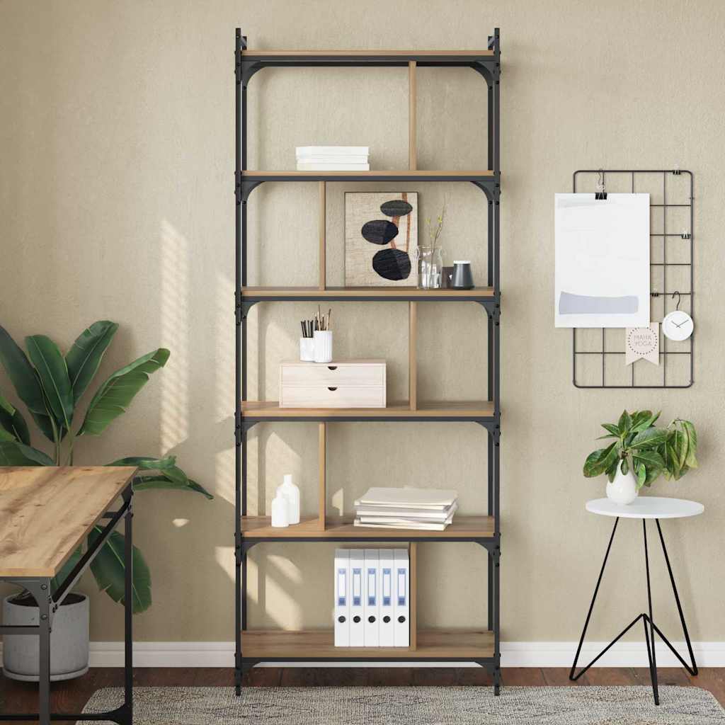 Bücherregal Artisan-Eiche 76 x 32 x 192 cm Holzwerkstoff