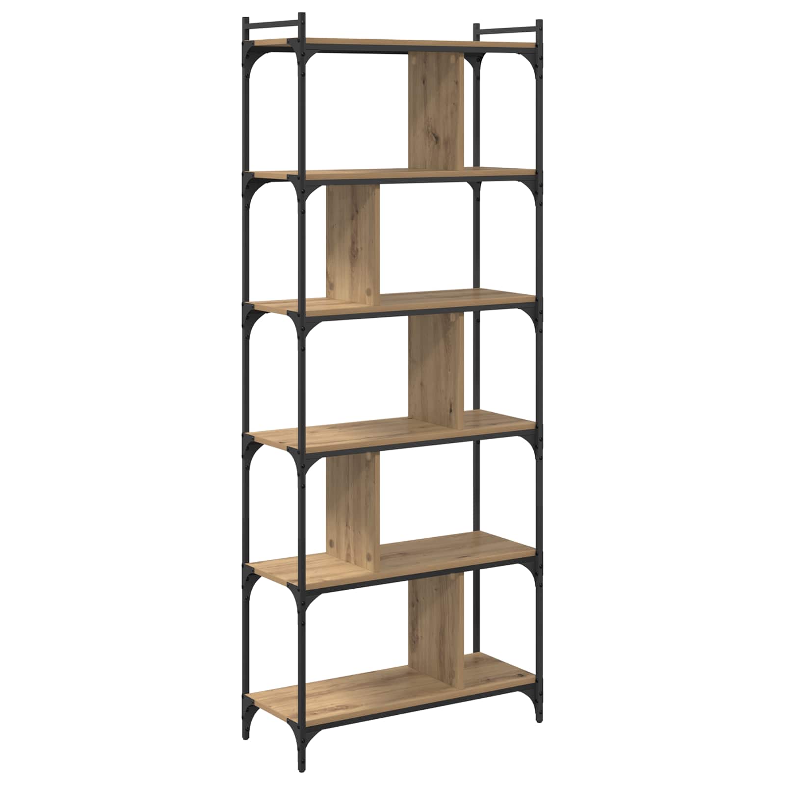 Bücherregal 5 Ebenen 76 x 32 x 192 cm Holzwerkstoff