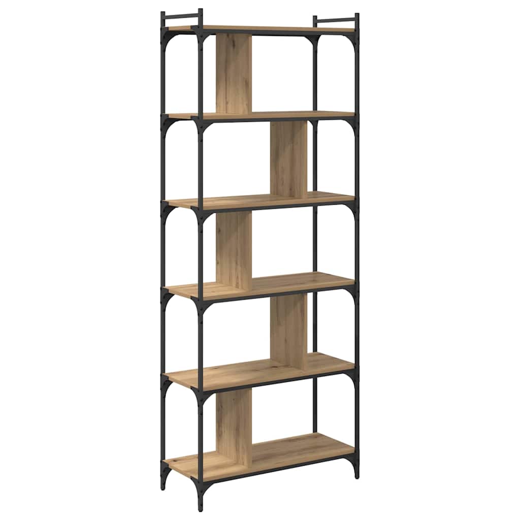 Bücherregal Artisan-Eiche 76 x 32 x 192 cm Holzwerkstoff