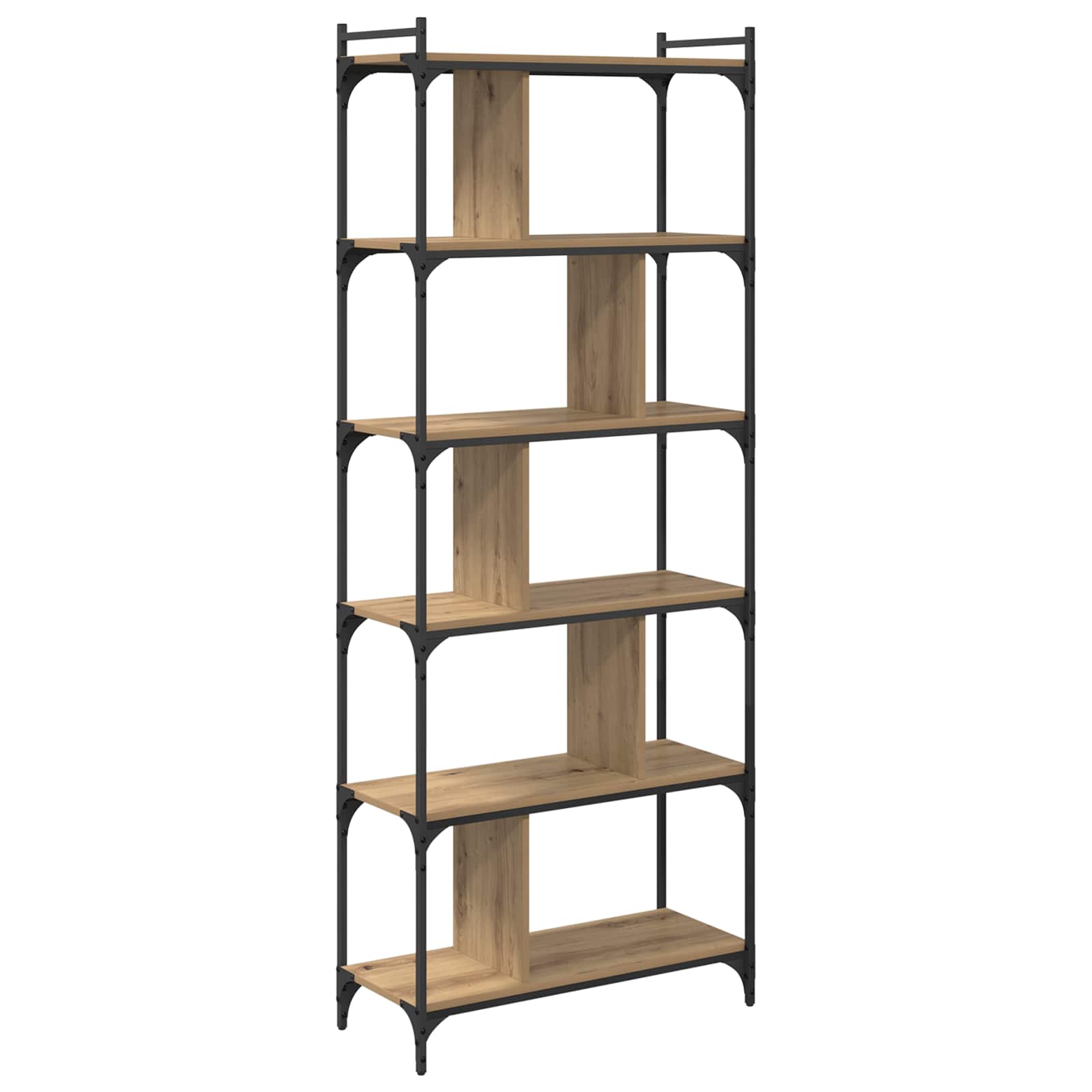 Bücherregal 5 Ebenen 76 x 32 x 192 cm Holzwerkstoff