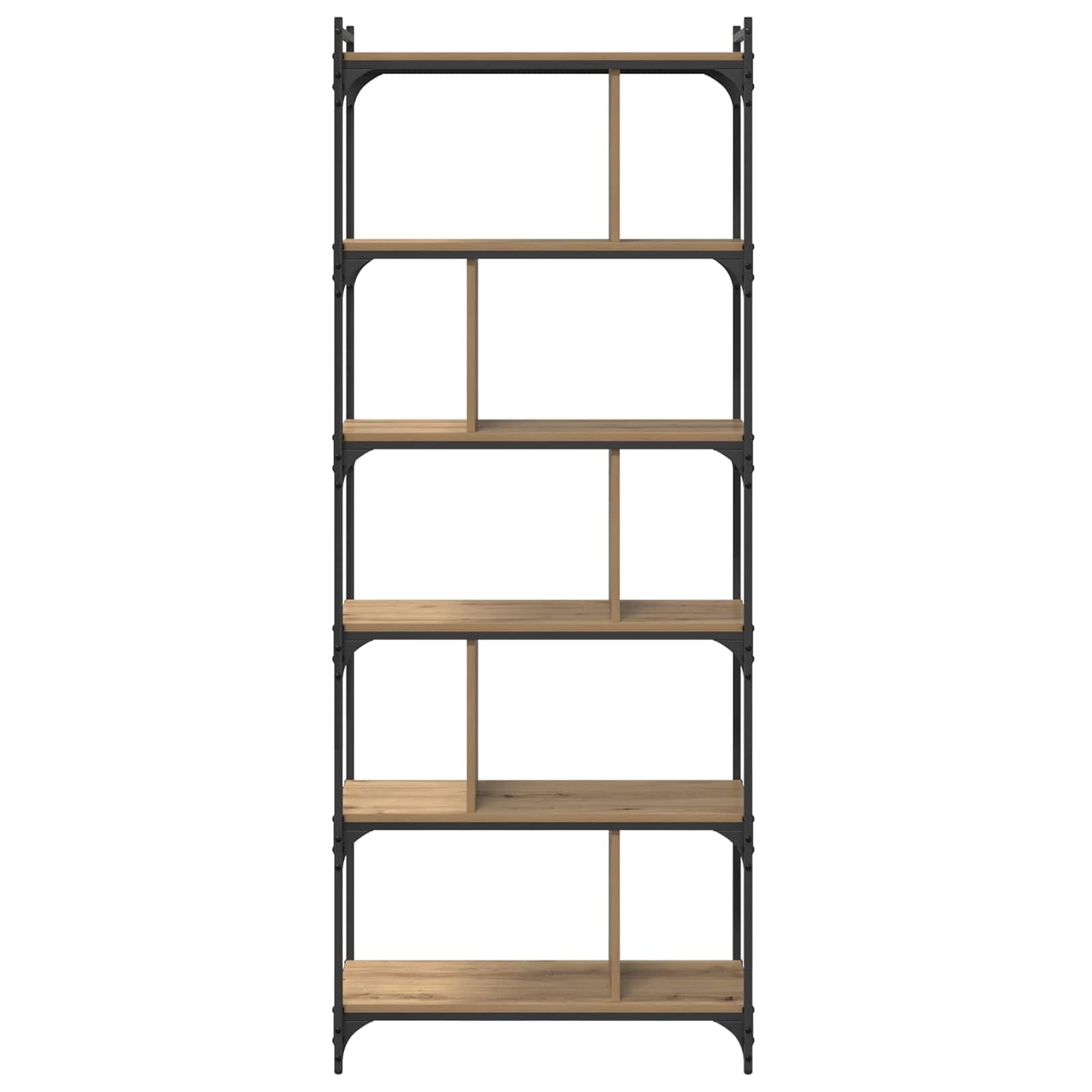 Bücherregal 5 Ebenen 76 x 32 x 192 cm Holzwerkstoff