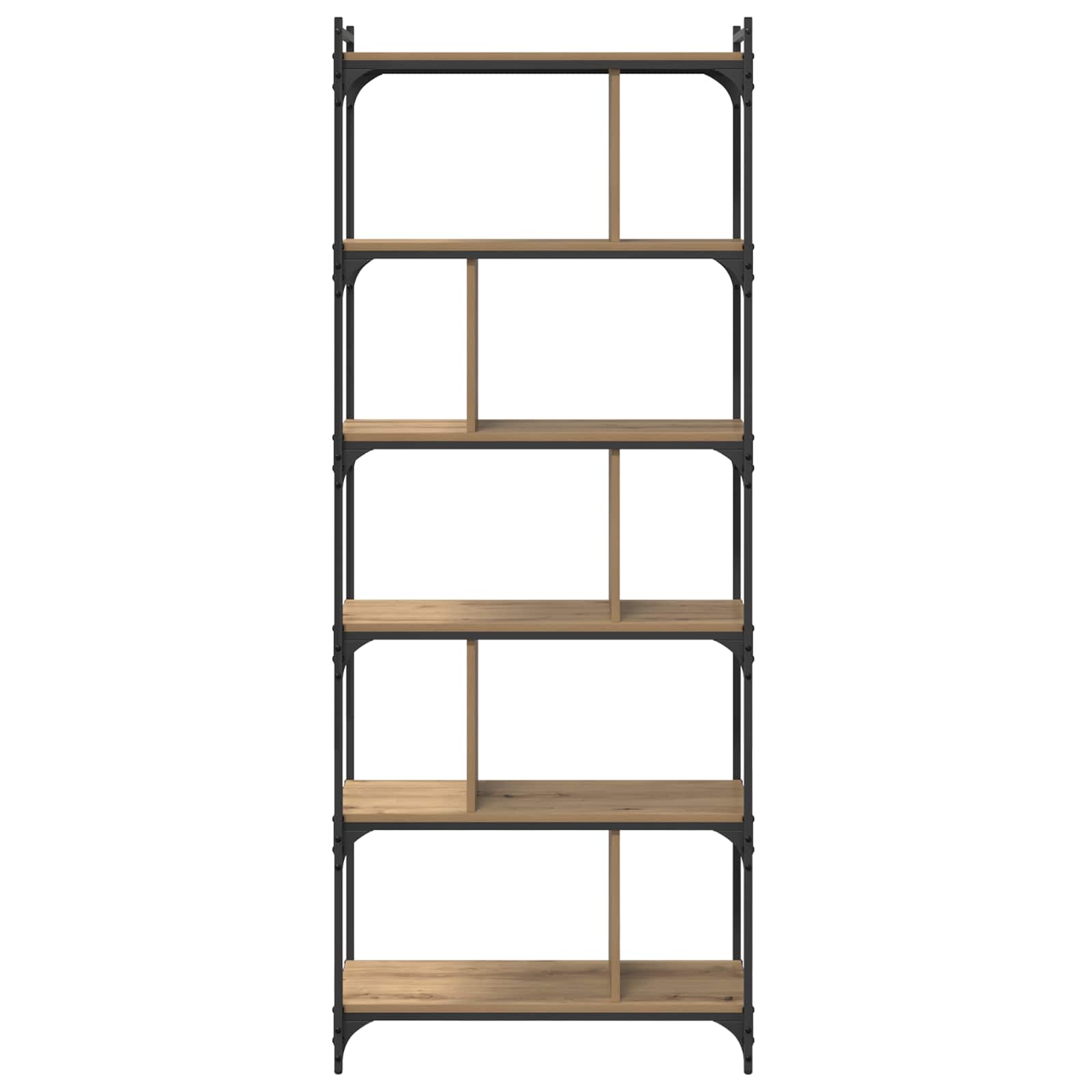 Bücherregal 5 Ebenen 76 x 32 x 192 cm Holzwerkstoff