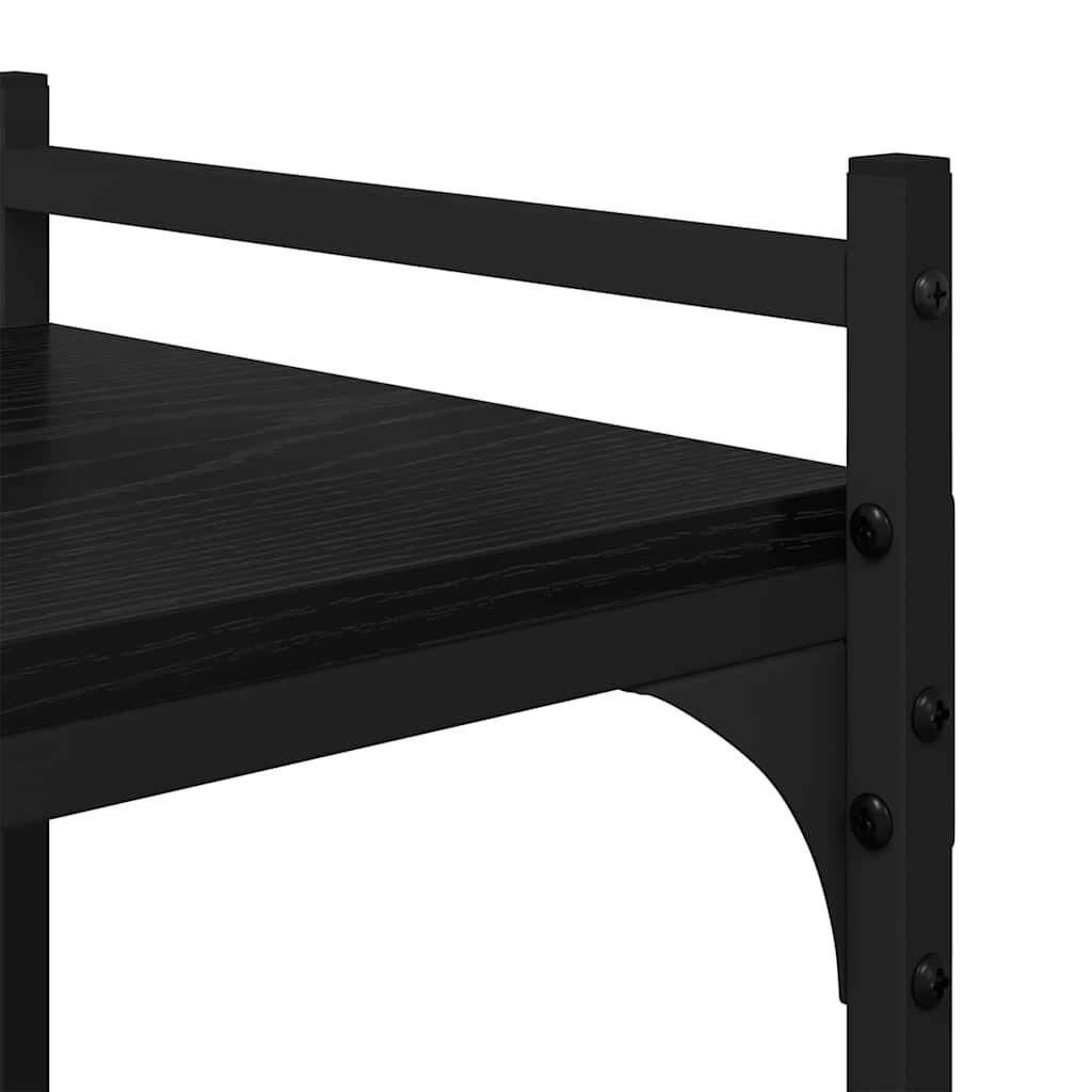 Bücherregal Schwarz Eichen-Optik 76 x 32 x 192 cm Holzwerkstoff