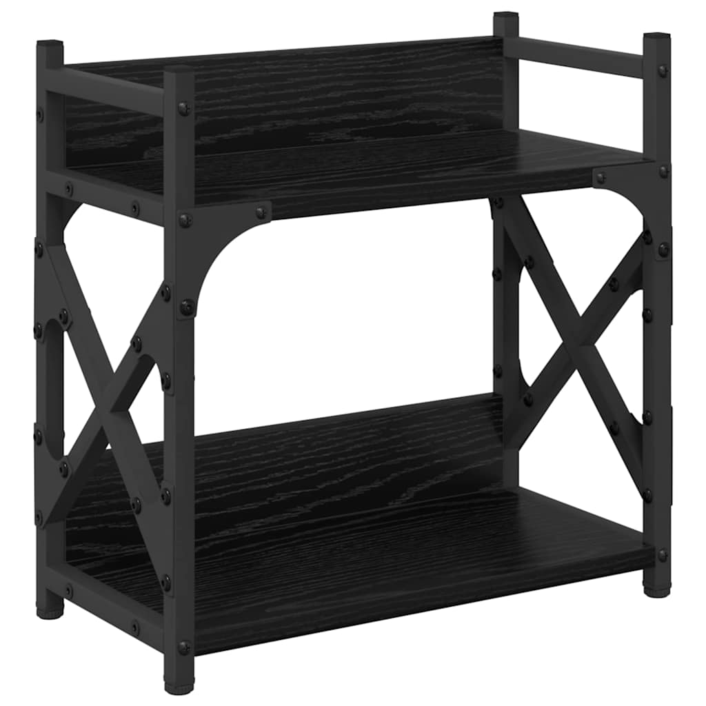 Druckerständer Schwarz Eichen-Optik 40 x 20 x 40 cm
