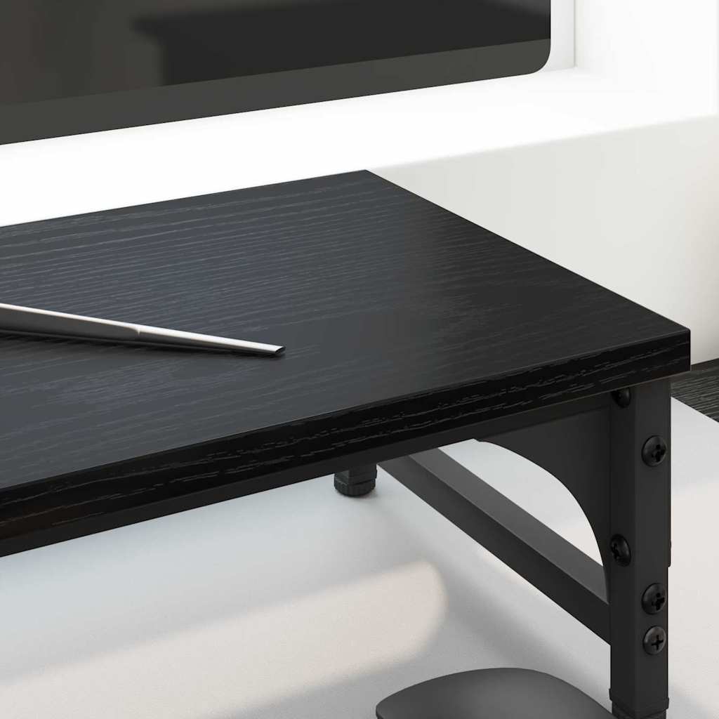 Monitor Halterung Schwarz Eichen-Optik 55 x 23 x 14 cm