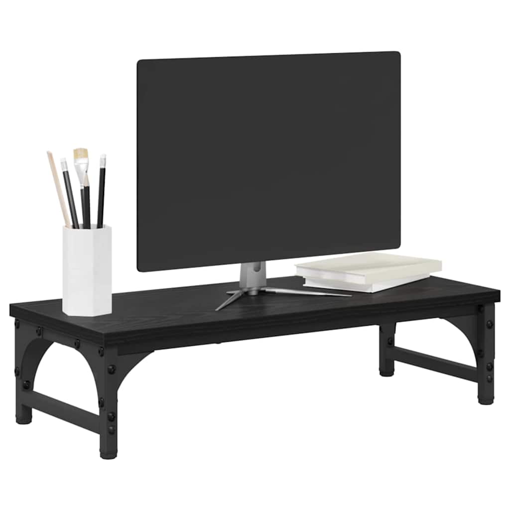 Monitor Halterung Schwarz Eichen-Optik 55 x 23 x 14 cm