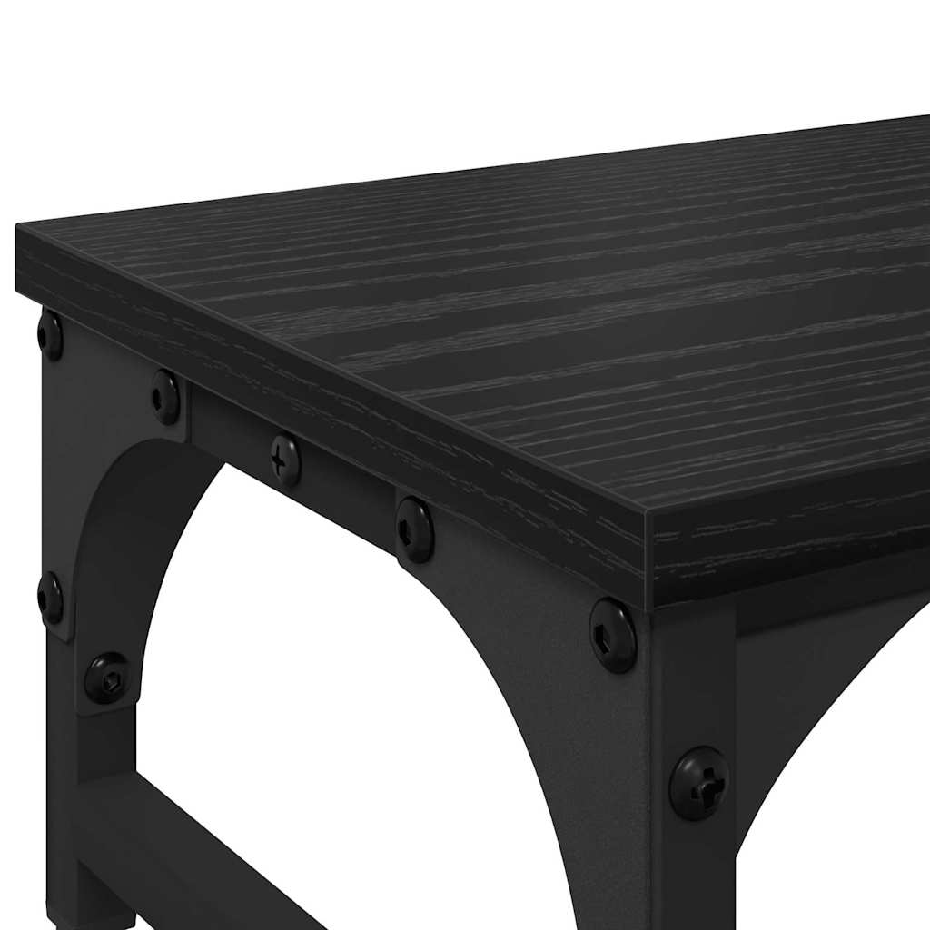 Monitor Halterung Schwarz Eichen-Optik 85 x 23 x 15,5 cm