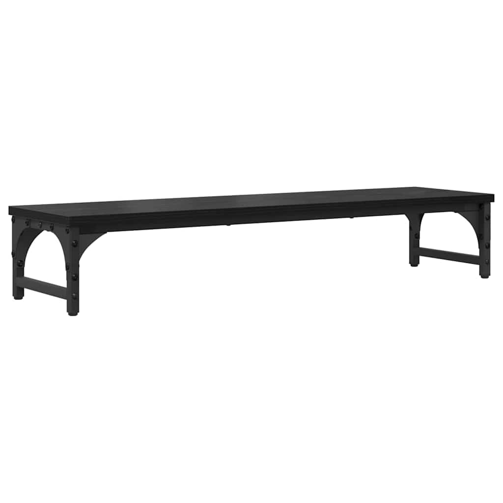Monitor Halterung Schwarz Eichen-Optik 85 x 23 x 15,5 cm