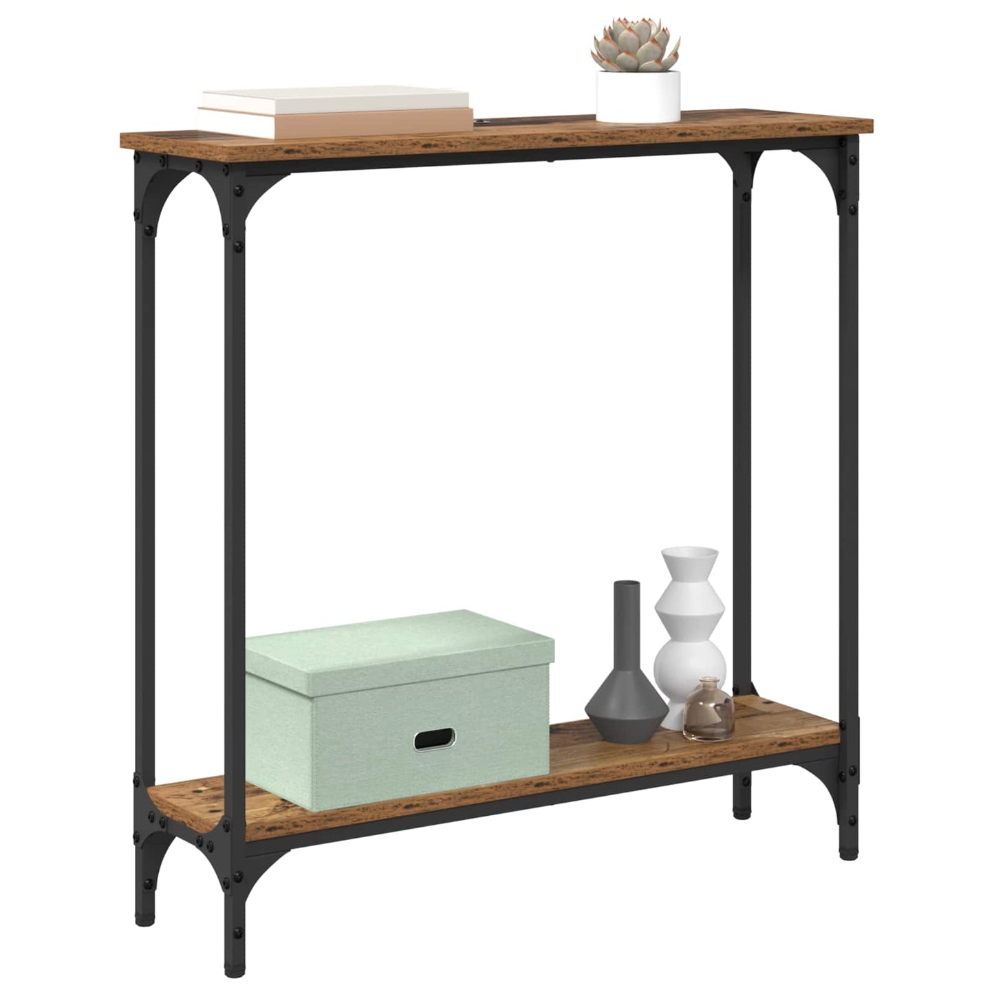 Konsolentisch Altholz 75 x 22,5 x 75 cm Holzwerkstoff