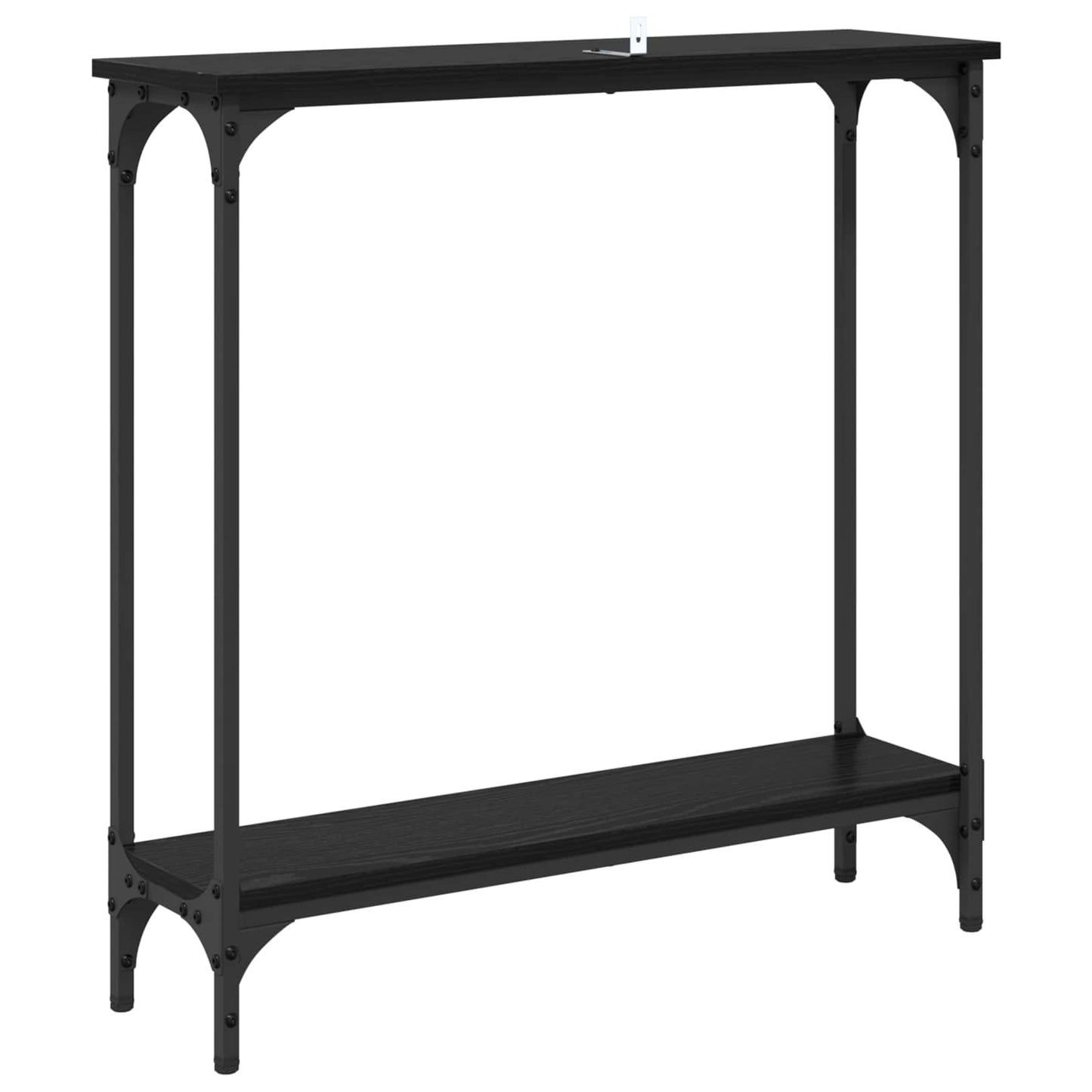Konsolentisch Schwarz Eichen-Optik 75 x 22,5 x 75 cm
