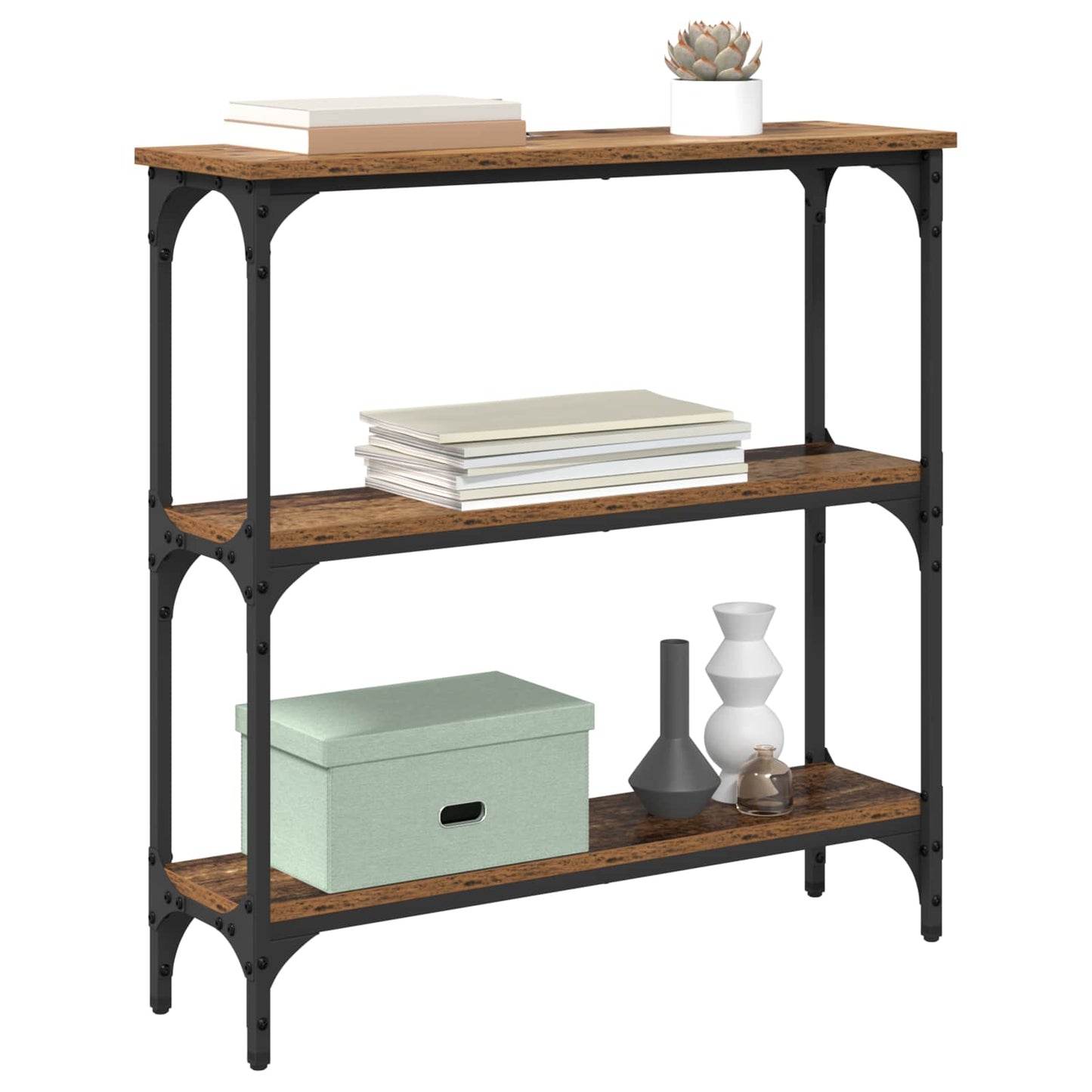 Konsolentisch Altholz 75 x 22,5 x 75 cm Holzwerkstoff