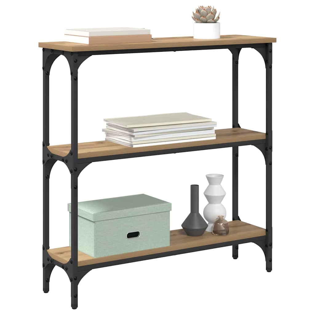 Konsolentisch mit Regal Artisan-Eiche 75 x 22,5 x 75 cm
