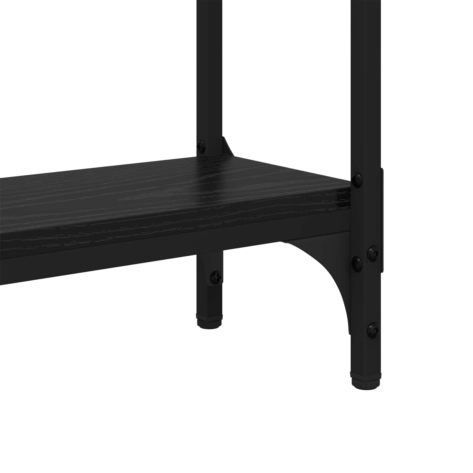 Konsolentisch Schwarz Eichen-Optik 75 x 22,5 x 75 cm