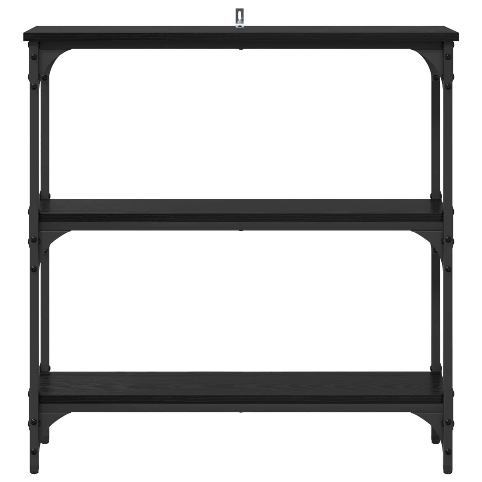 Konsolentisch Schwarz Eichen-Optik 75 x 22,5 x 75 cm