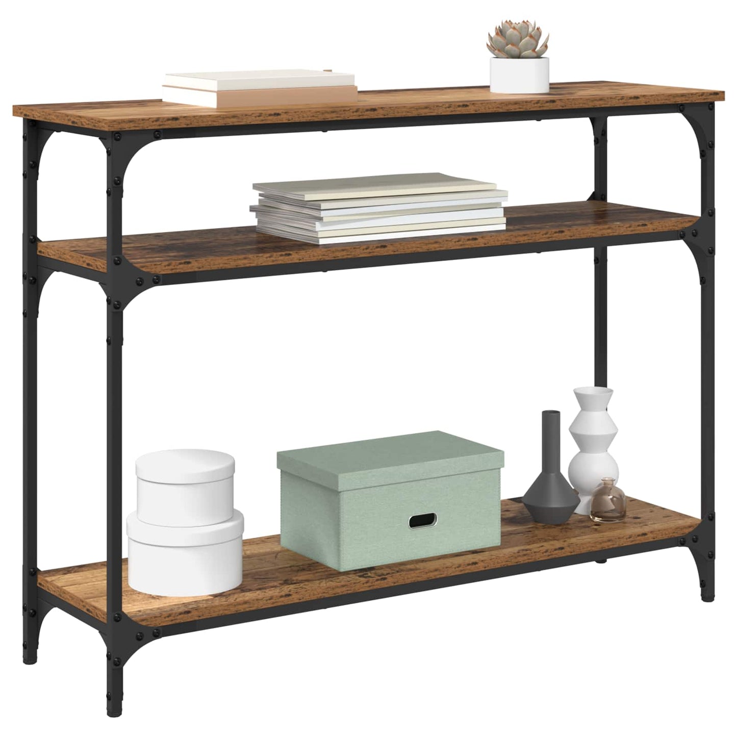 Konsolentisch Altholz 100 x 29 x 75 cm Holzwerkstoff