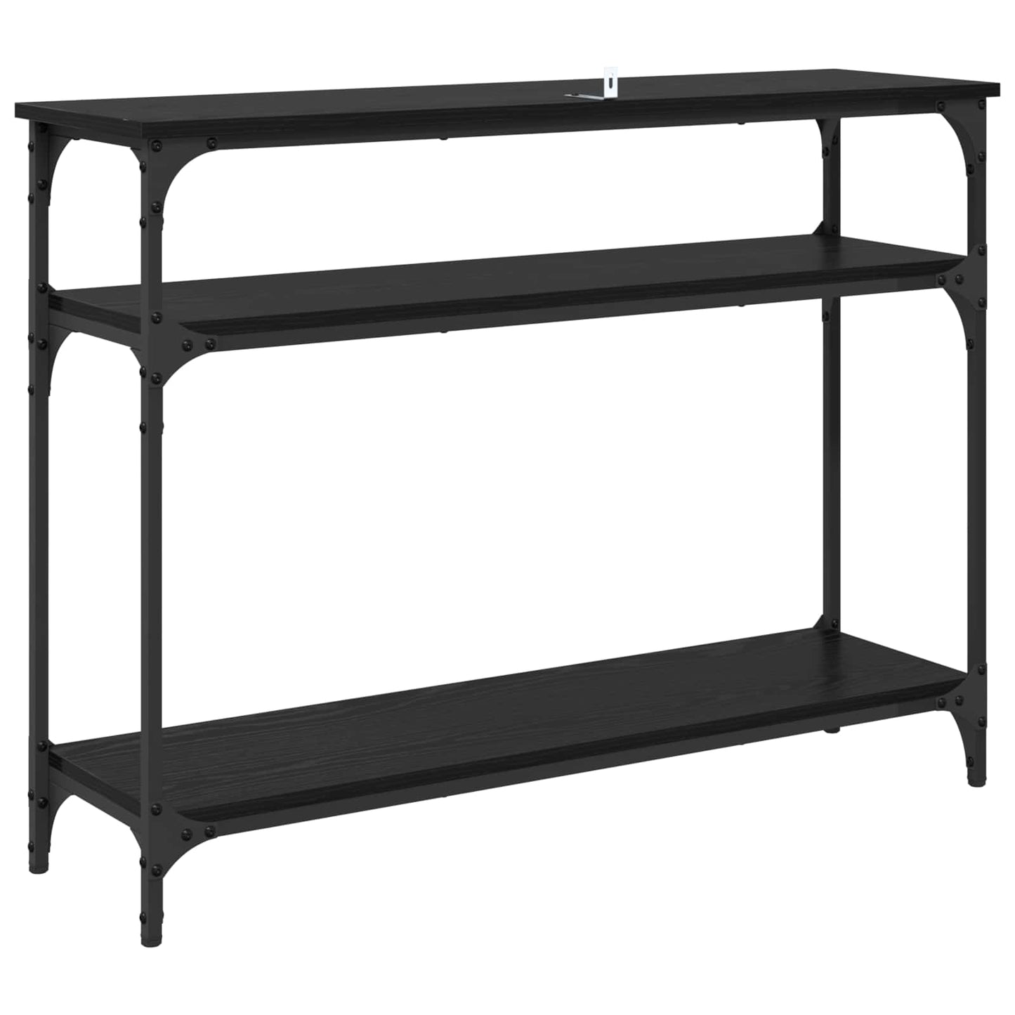 Konsolentisch Schwarz Eichen-Optik 100 x 29 x 75 cm