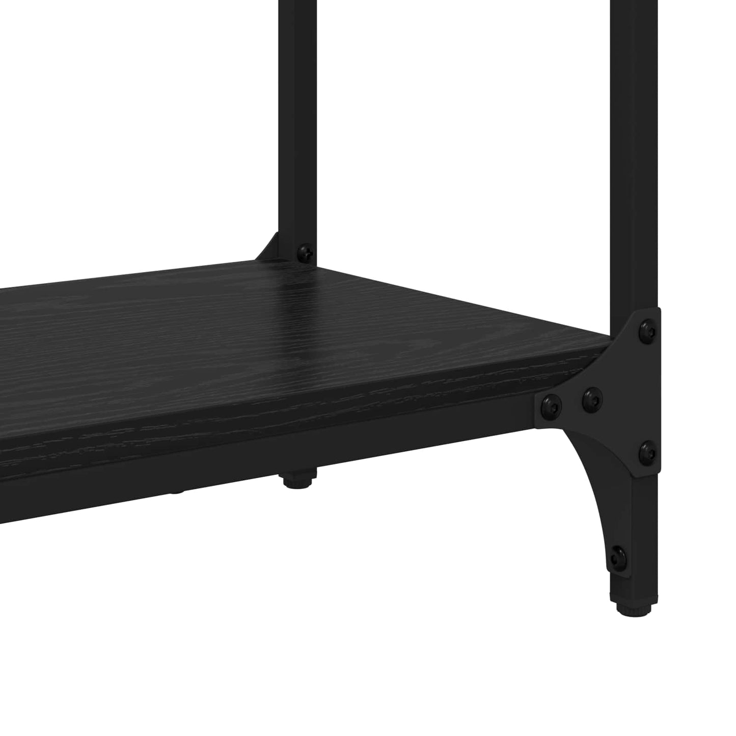Konsolentisch Schwarz Eichen-Optik 75 x 29 x 75 cm