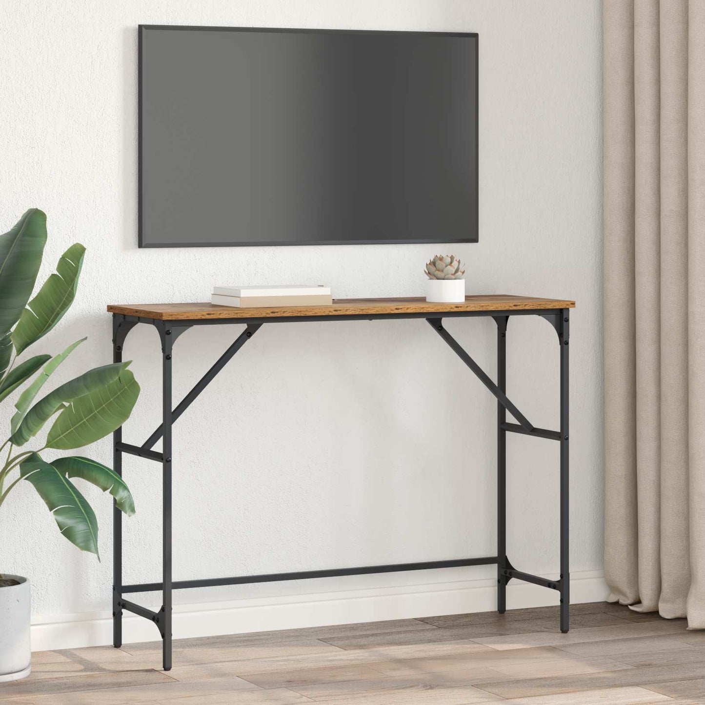 Konsolentisch Altholz 100 x 32 x 75 cm Holzwerkstoff