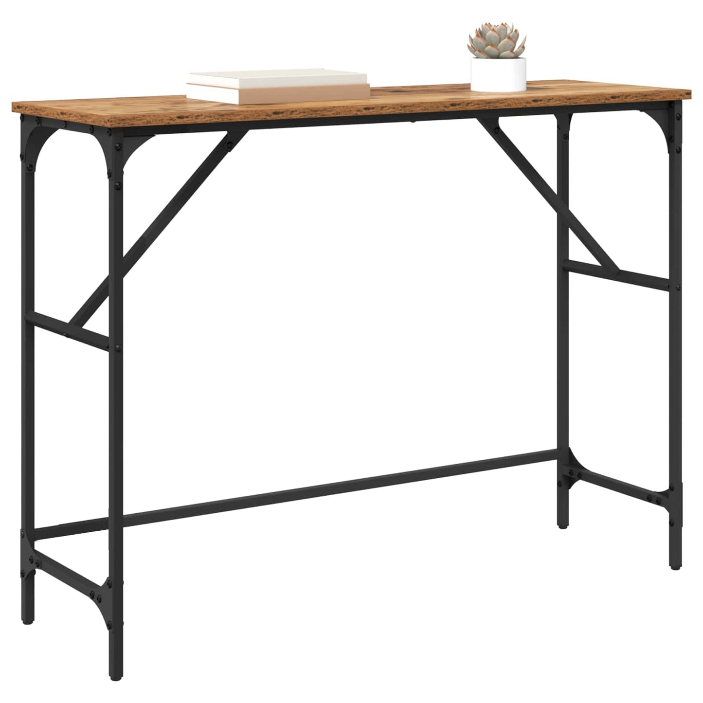 Konsolentisch Altholz 100 x 32 x 75 cm Holzwerkstoff