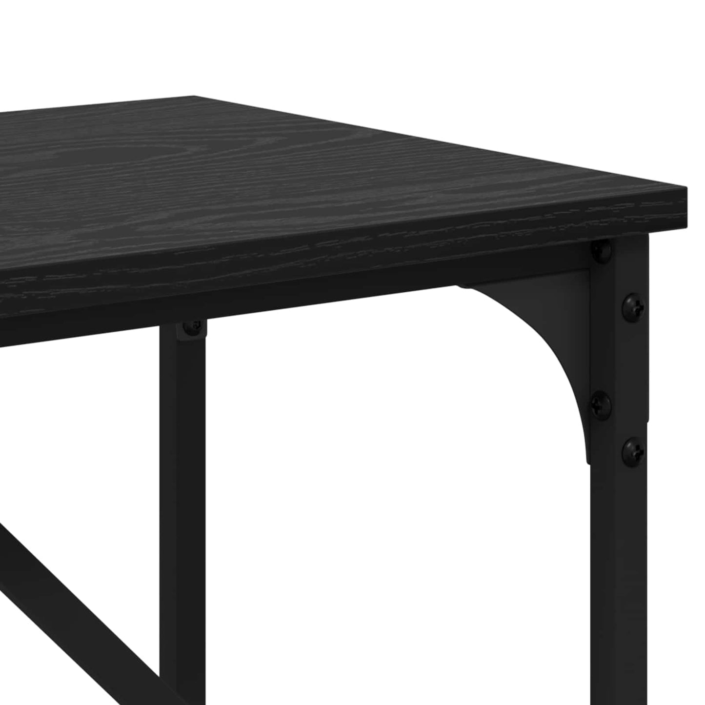 Konsolentisch Schwarz Eichen-Optik 100 x 32 x 75 cm