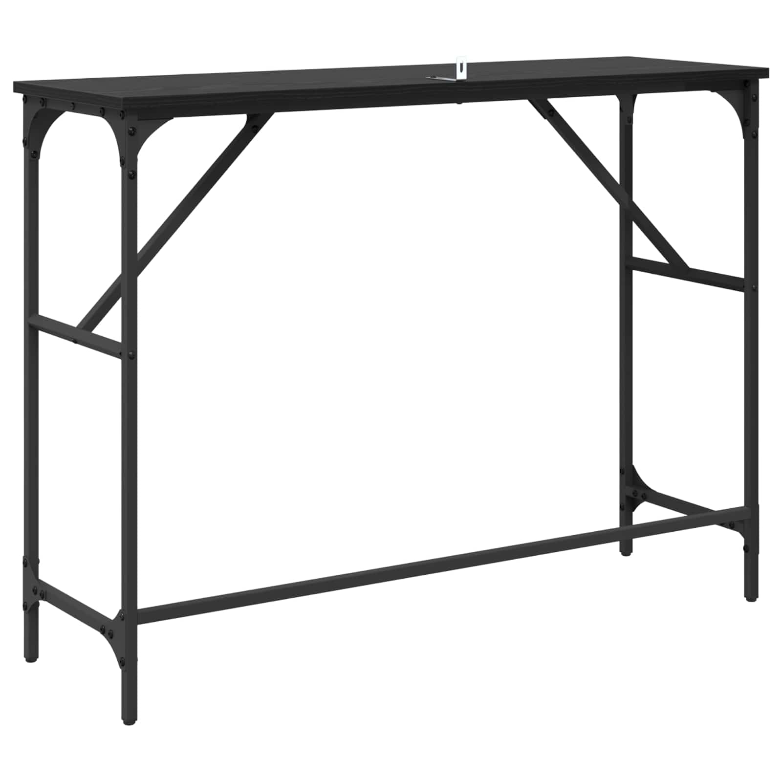 Konsolentisch Schwarz Eichen-Optik 100 x 32 x 75 cm