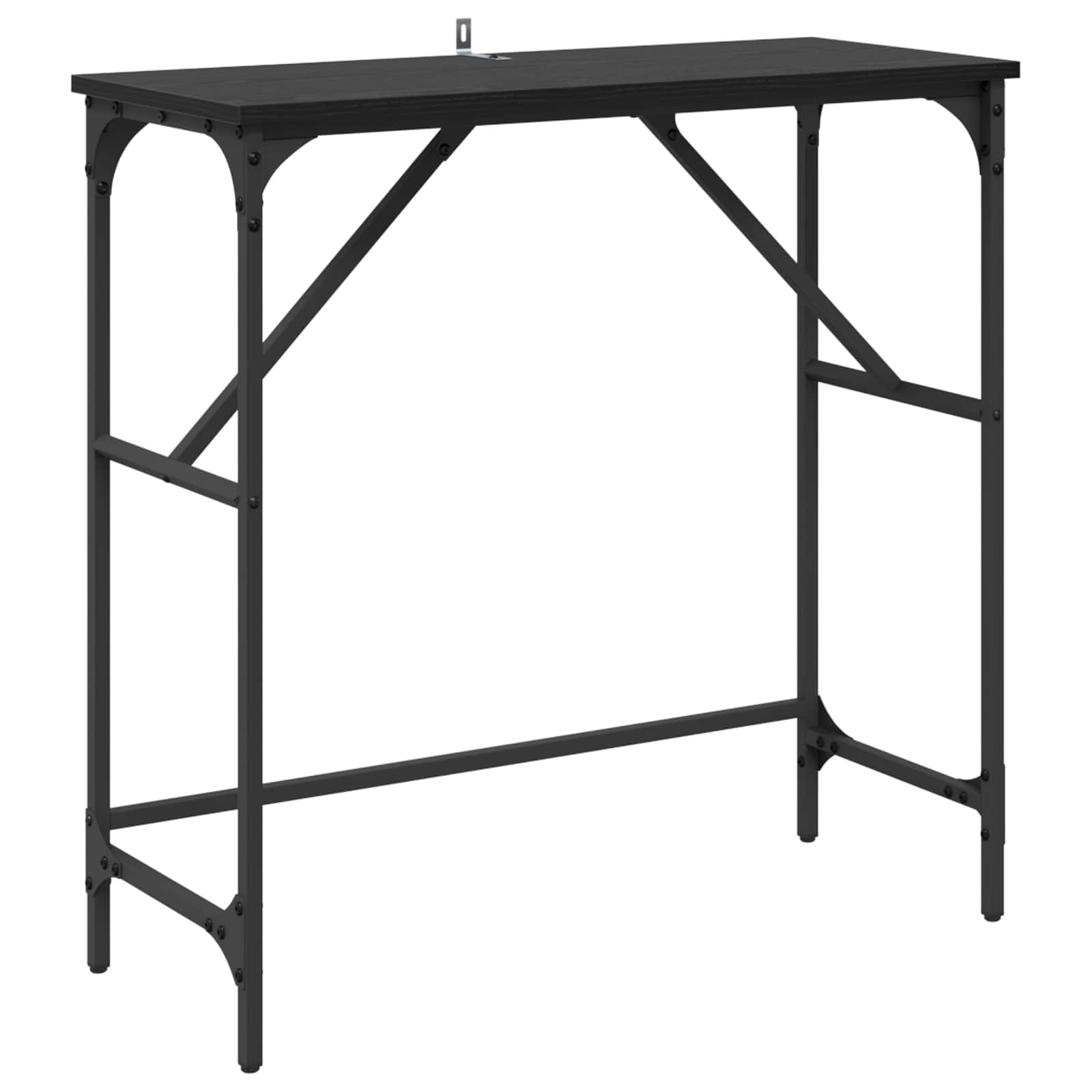 Konsolentisch Schwarz Eichen-Optik 75 x 32 x 75 cm
