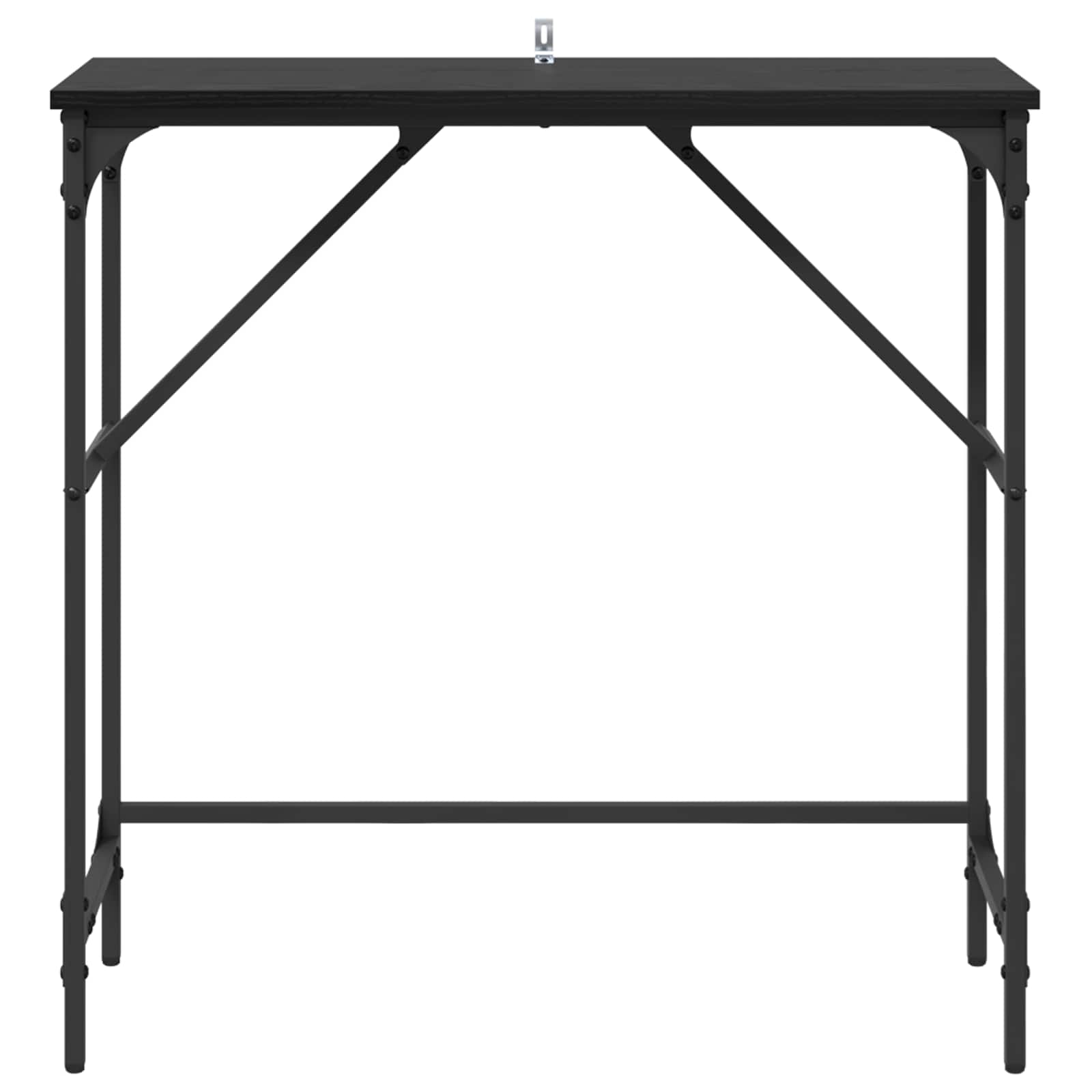 Konsolentisch Schwarz Eichen-Optik 75 x 32 x 75 cm