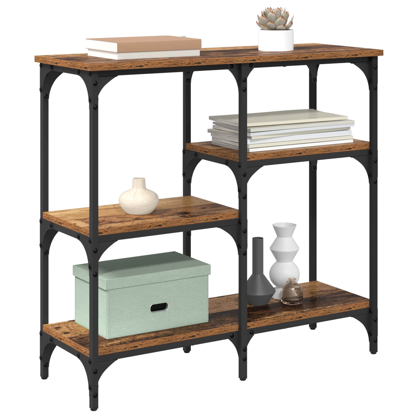 Konsolentisch Altholz 80 x 29 x 75 cm Holzwerkstoff