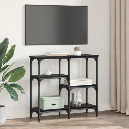 Konsolentisch Schwarz Eichen-Optik 80 x 29 x 75 cm