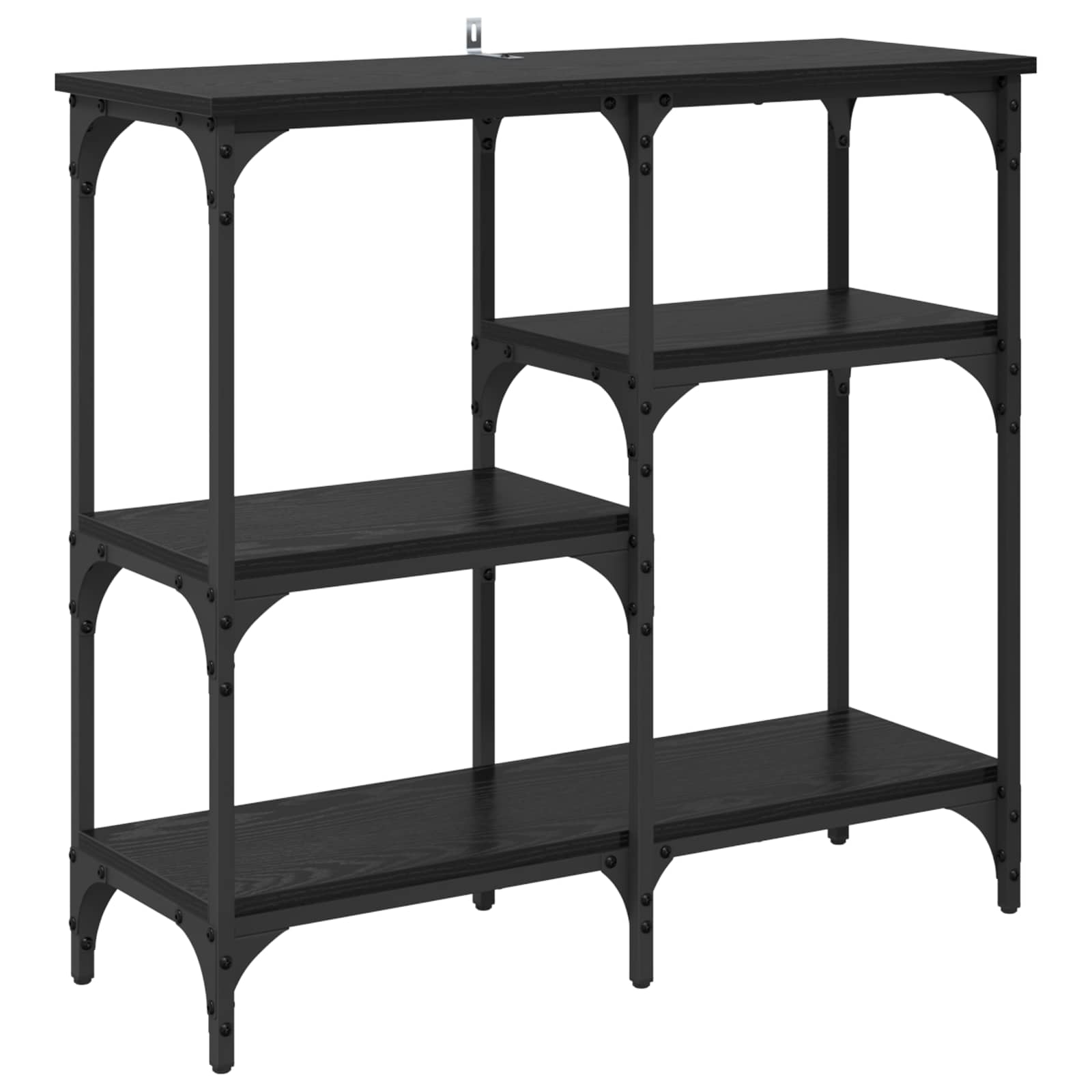 Konsolentisch Schwarz Eichen-Optik 80 x 29 x 75 cm
