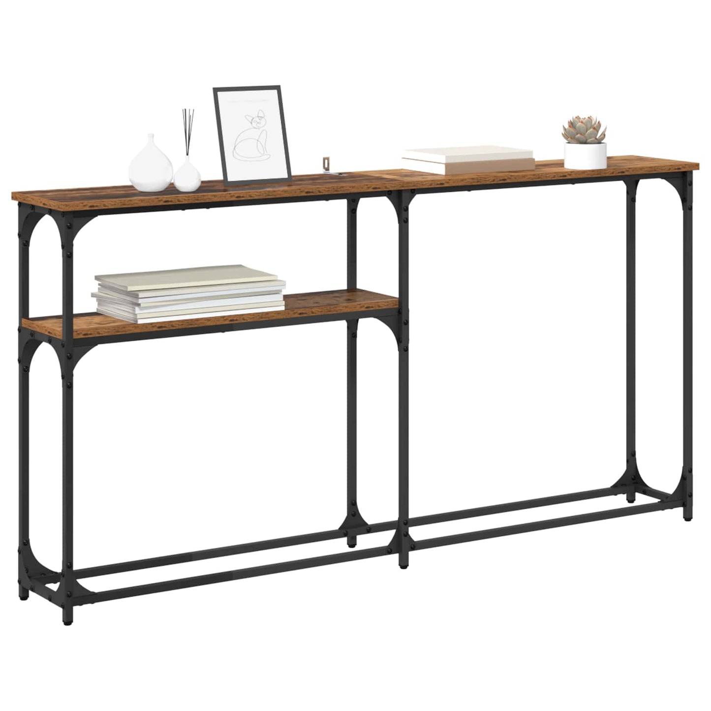Konsolentisch Altholz 145 x 22,5 x 75 cm Holzwerkstoff