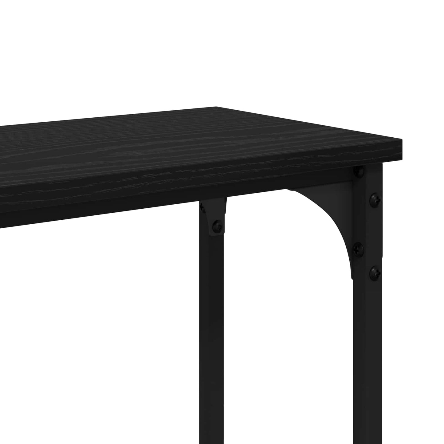 Konsolentisch Schwarz Eichen-Optik 146 x 22.5 x 75 cm