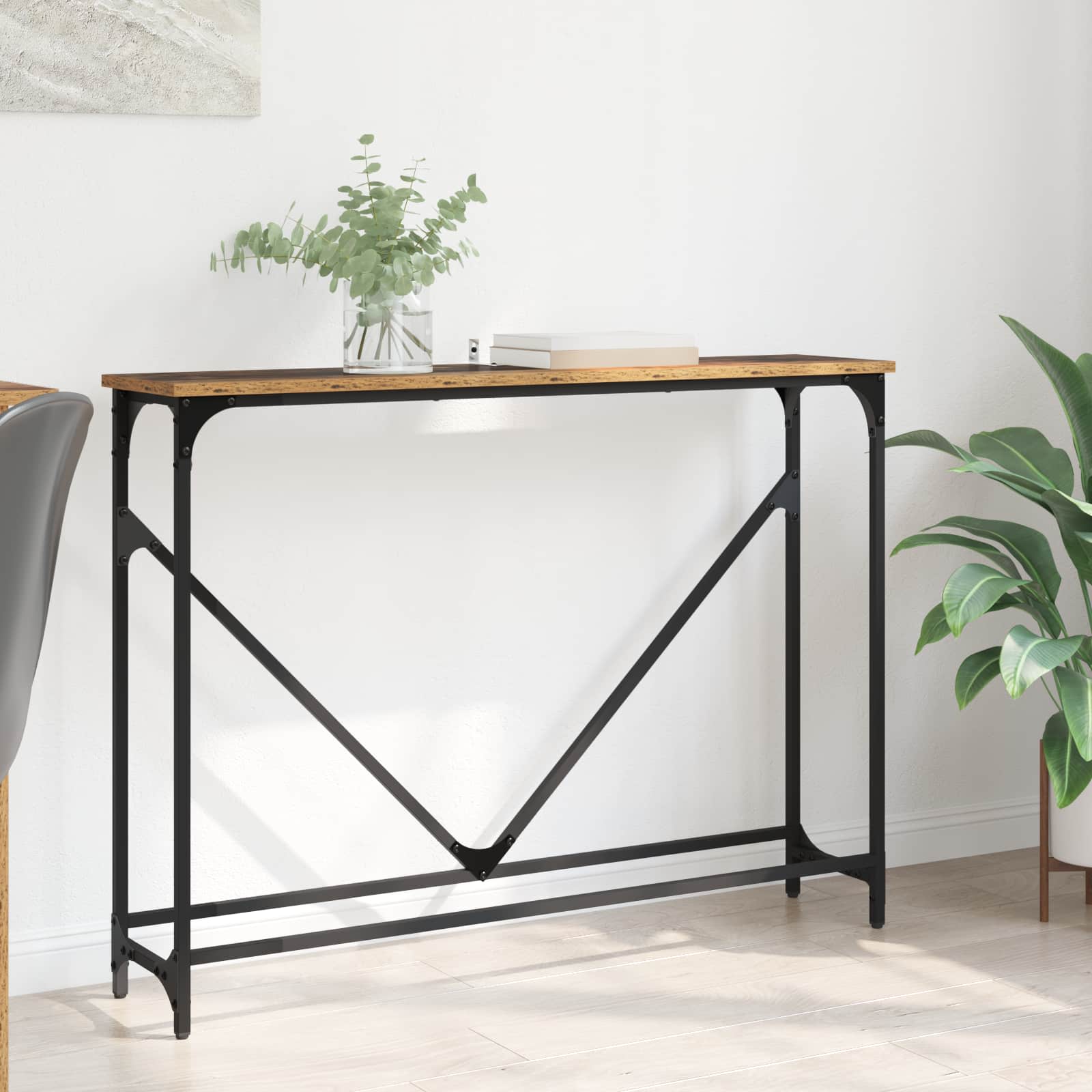 Konsolentisch Altholz 102 x 23 x 75 cm Holzwerkstoff