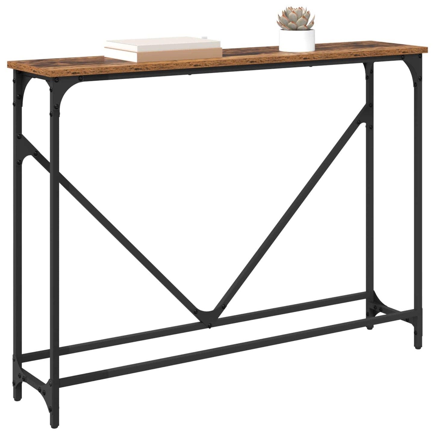 Konsolentisch Altholz 102 x 23 x 75 cm Holzwerkstoff
