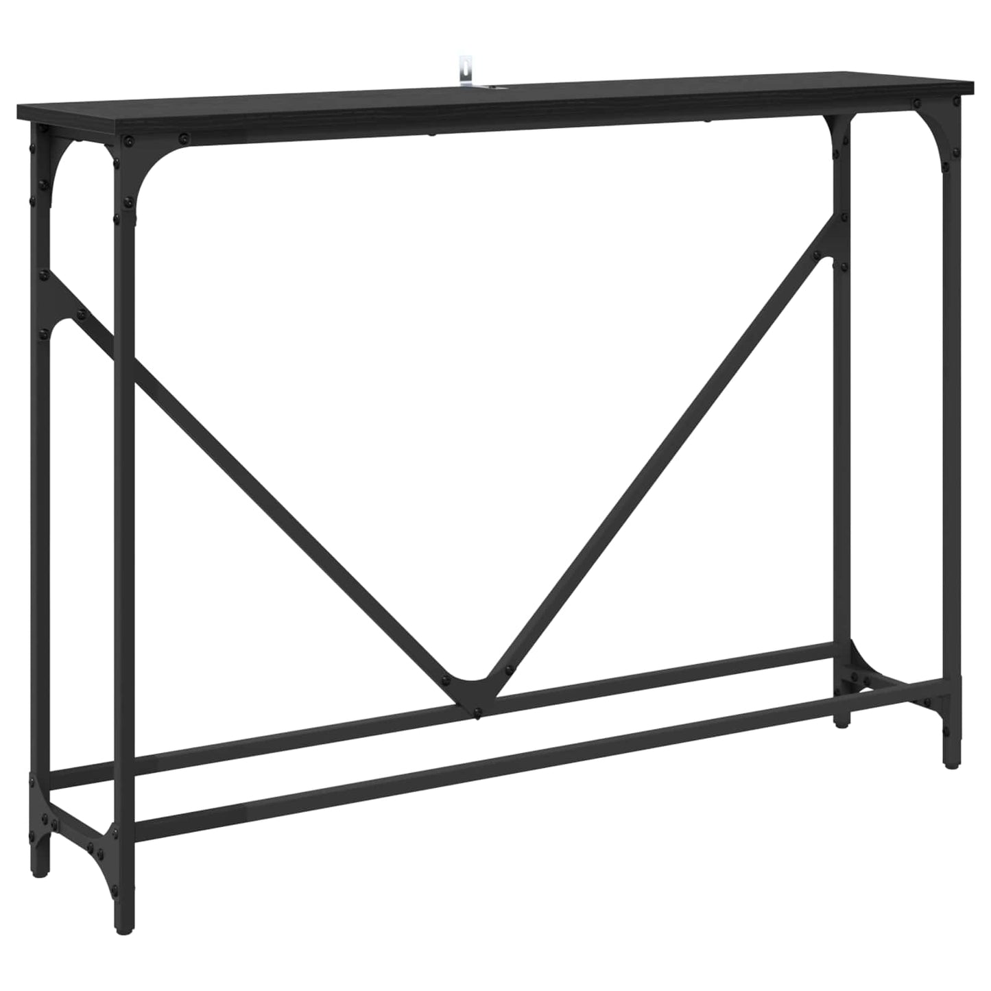 Konsolentisch Schwarz Eichen-Optik 102 x 23 x 75 cm