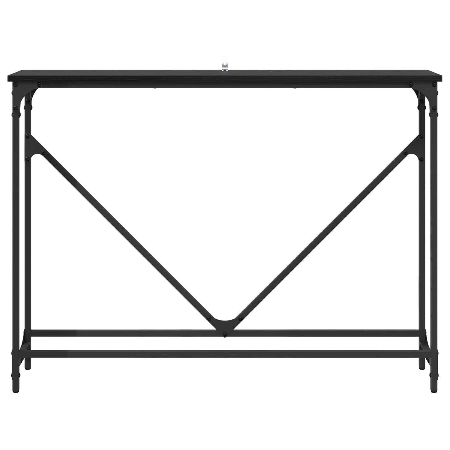 Konsolentisch Schwarz Eichen-Optik 102 x 23 x 75 cm