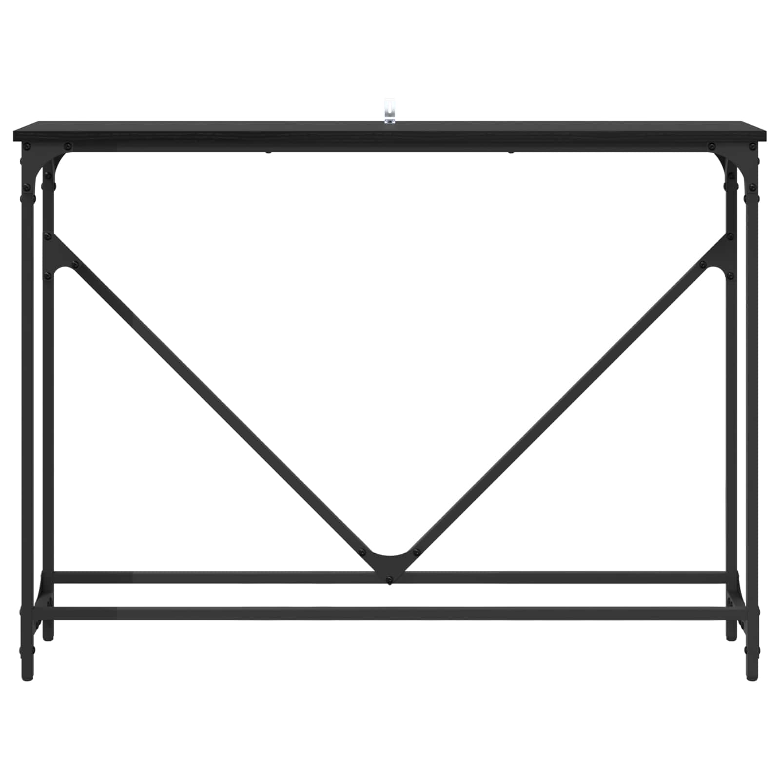 Konsolentisch Schwarz Eichen-Optik 102 x 23 x 75 cm