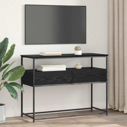 Konsolentisch Schwarz Eichen-Optik 100 x 40 x 75 cm