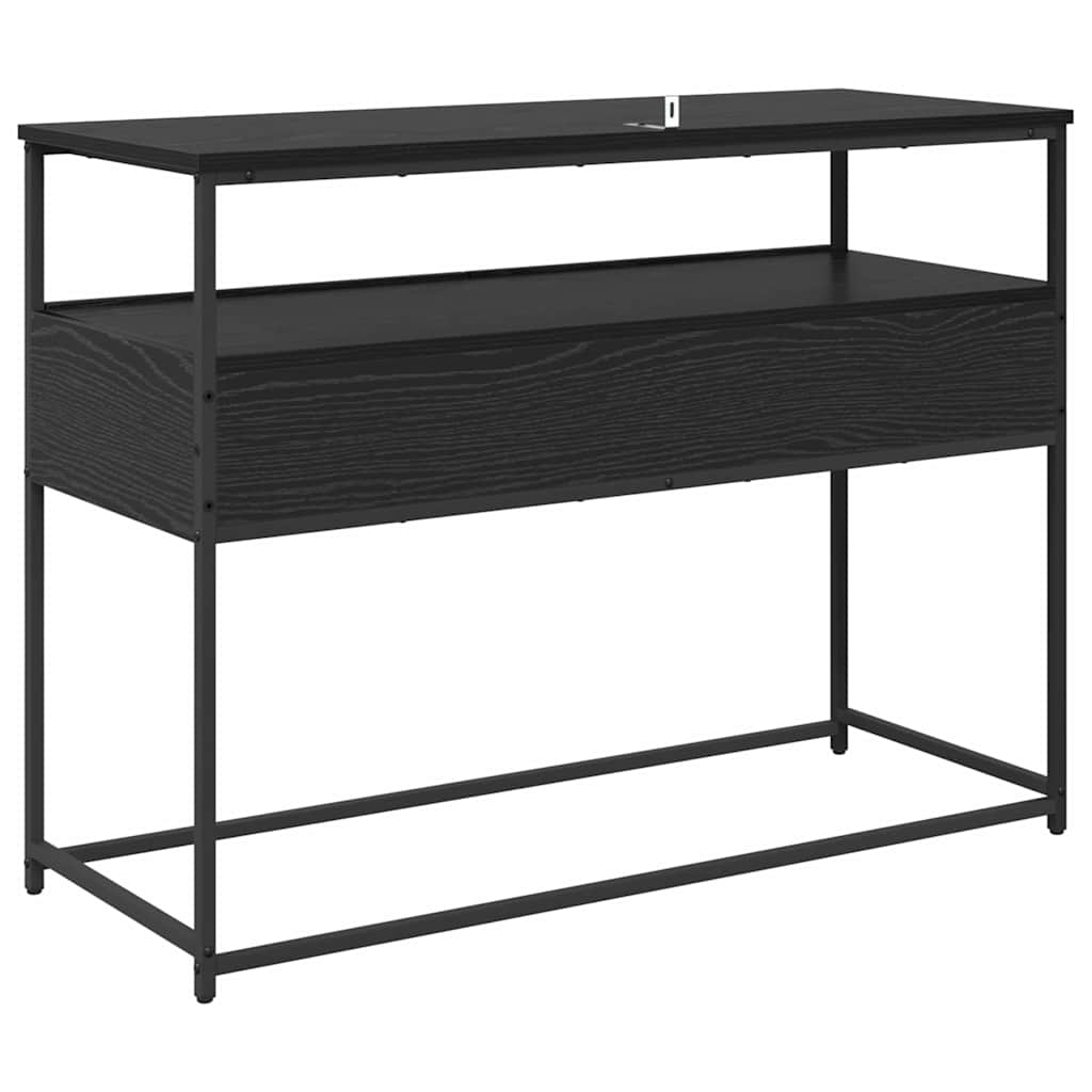 Konsolentisch Schwarz Eichen-Optik 100 x 40 x 75 cm