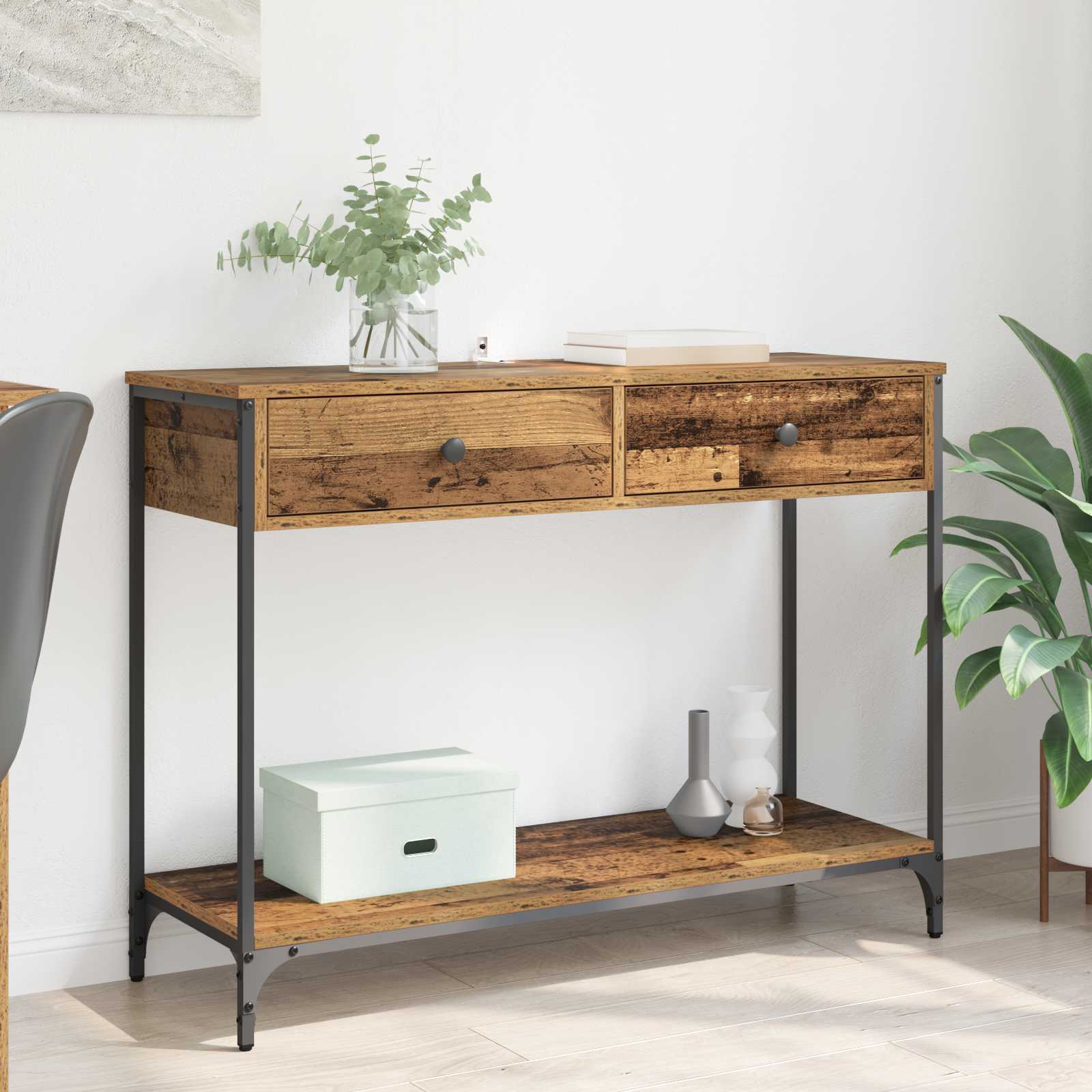 Konsolentisch Altholz 100 x 34,5 x 75 cm Holzwerkstoff