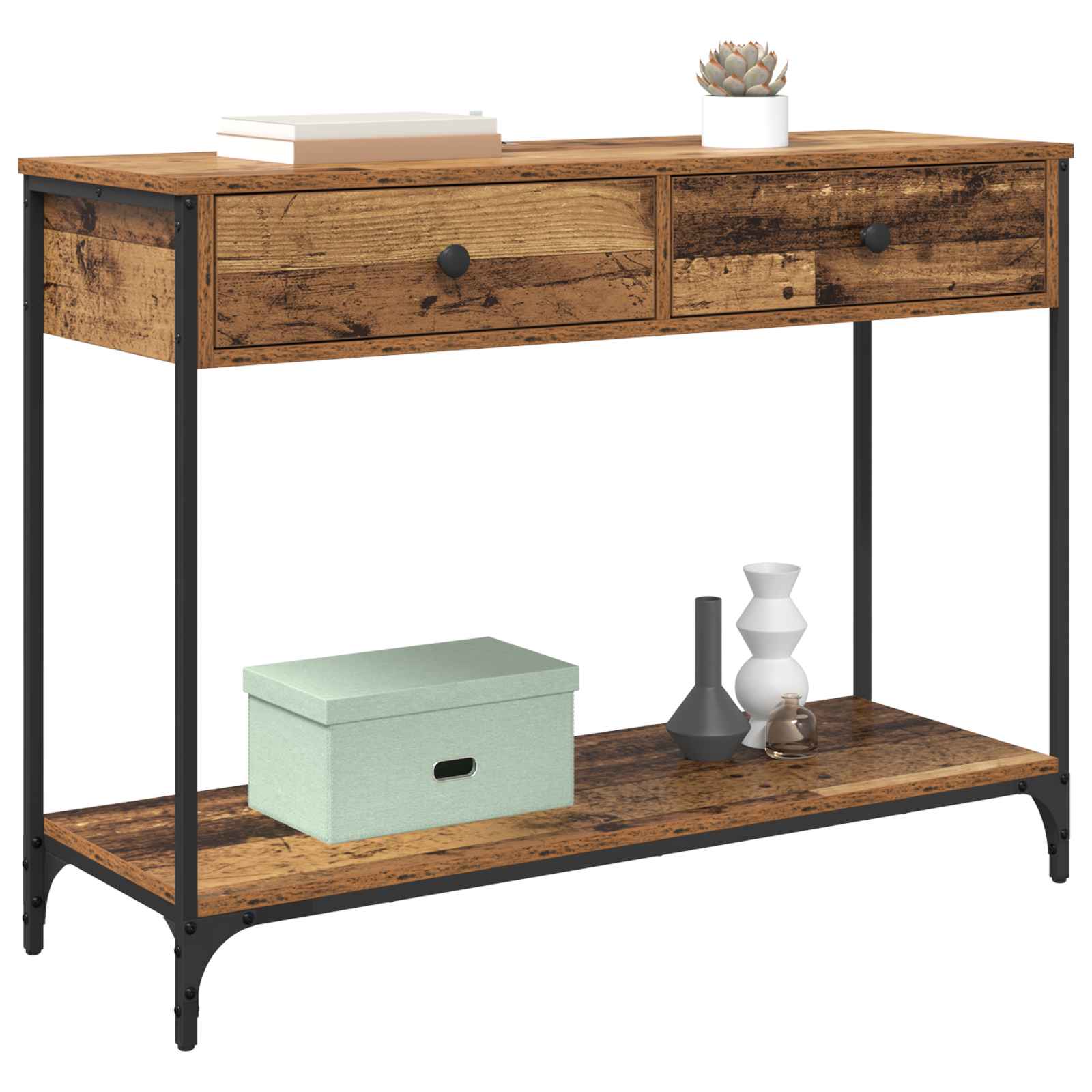 Konsolentisch Altholz 100 x 34,5 x 75 cm Holzwerkstoff