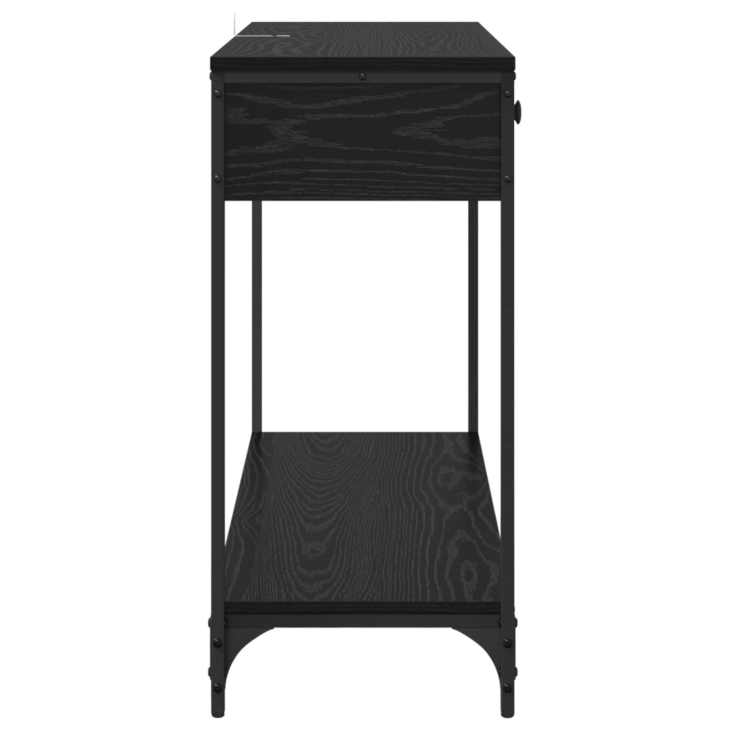 Konsolentisch Schwarz Eichen-Optik 100 x 34,5 x 75 cm
