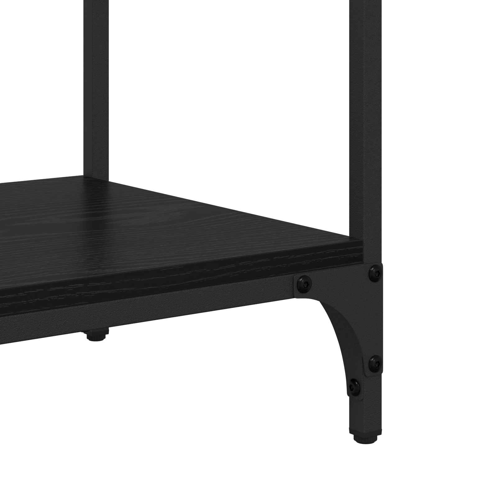 Konsolentisch Schwarz Eichen-Optik 75 x 34,5 x 75 cm