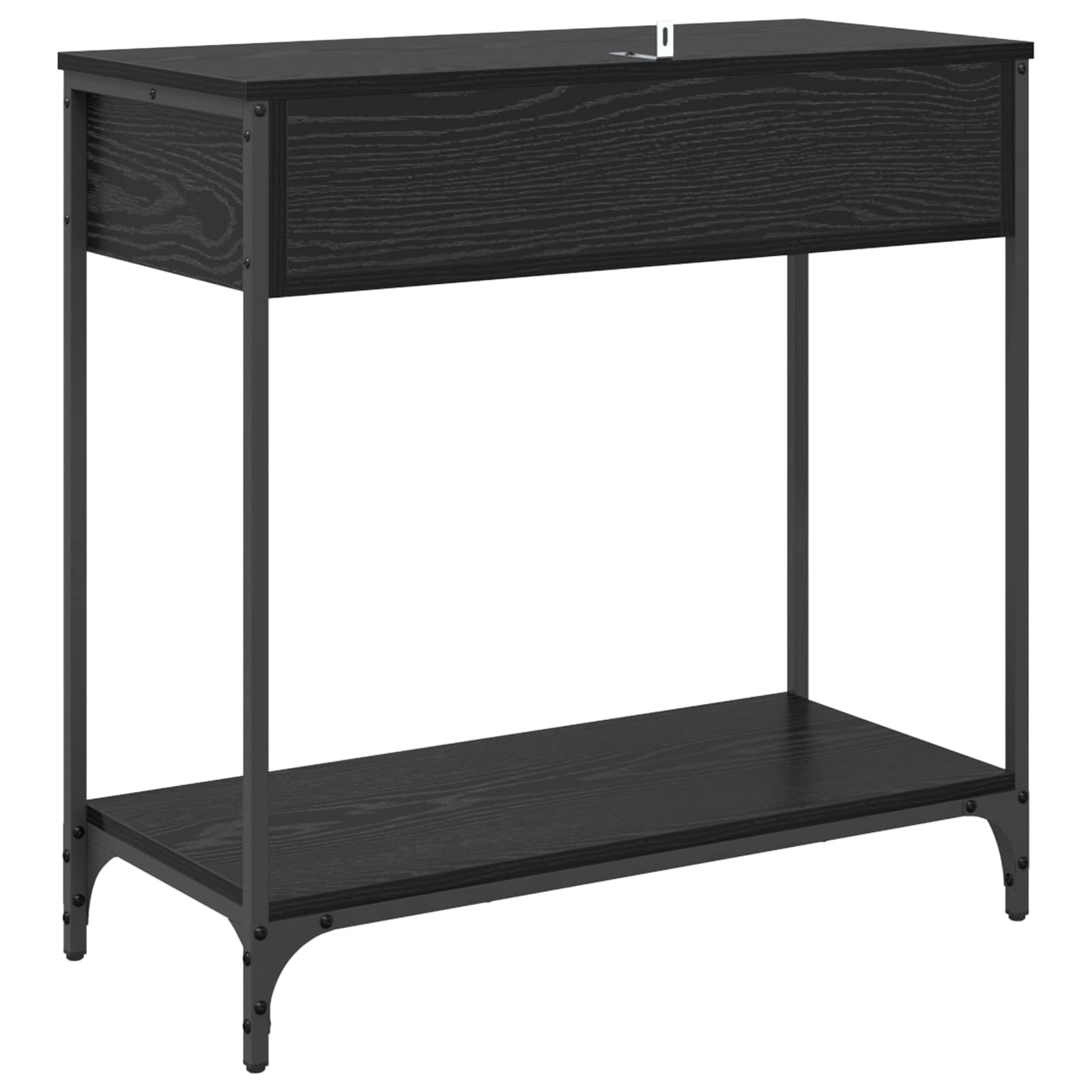 Konsolentisch Schwarz Eichen-Optik 75 x 34,5 x 75 cm