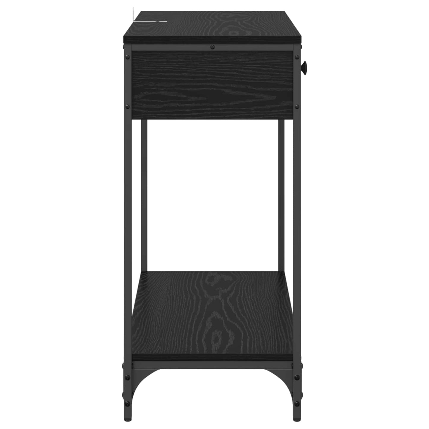 Konsolentisch Schwarz Eichen-Optik 75 x 34,5 x 75 cm