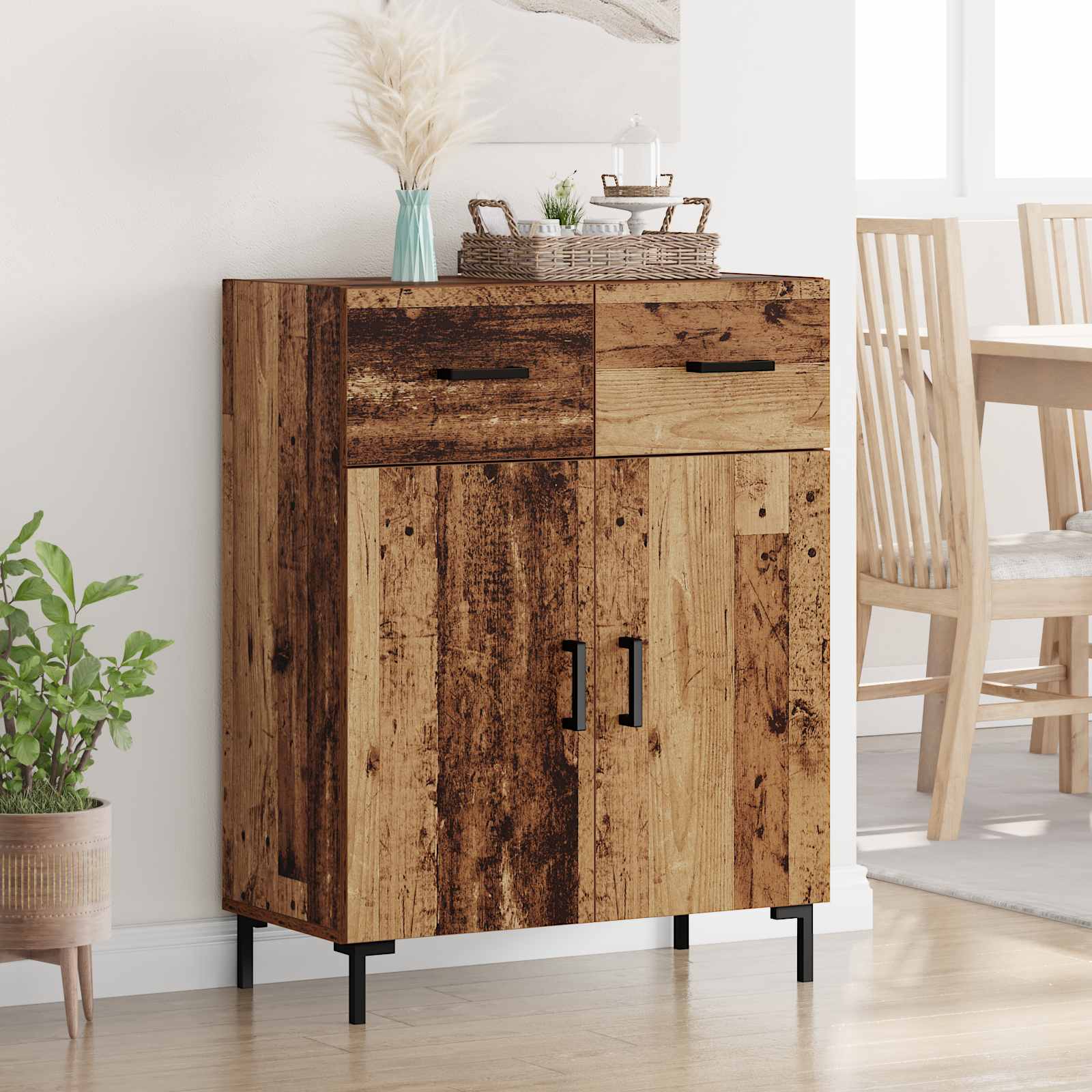 Sideboard Altholz 69,5 x 34 x 90 cm Holzwerkstoff