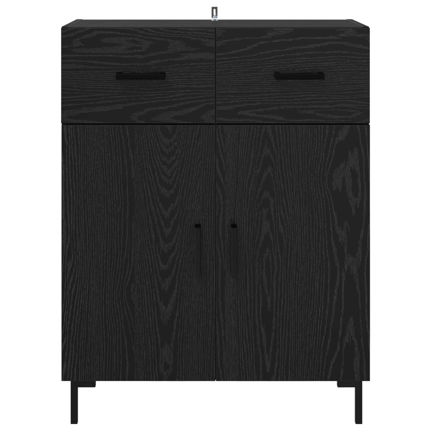 Sideboard Schwarz Eichen-Optik 69,5 x 34 x 90 cm Holzwerkstoff