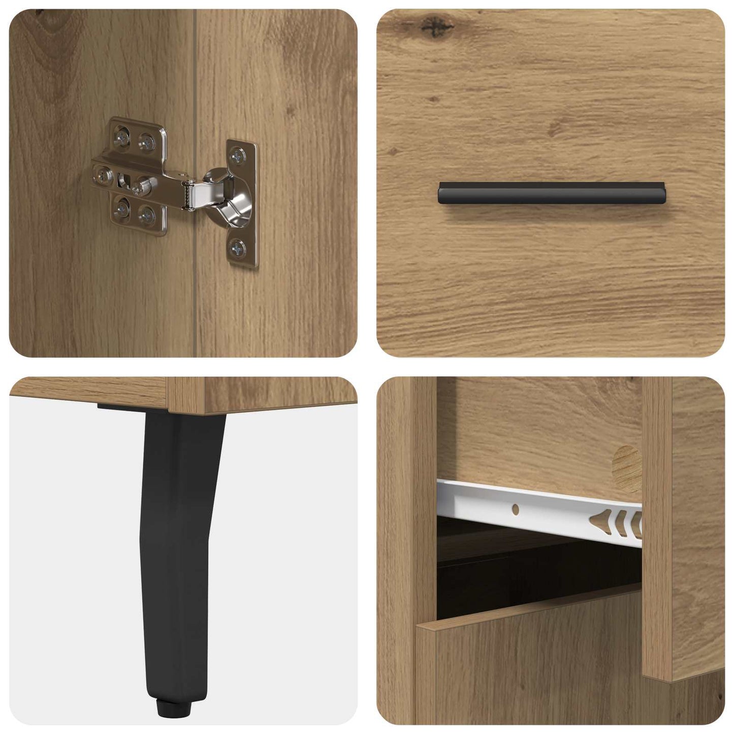 Sideboard Artisan-Eiche 69,5 x 34 x 90 cm Holzwerkstoff